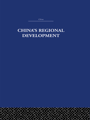 cover image of China's Regional Development